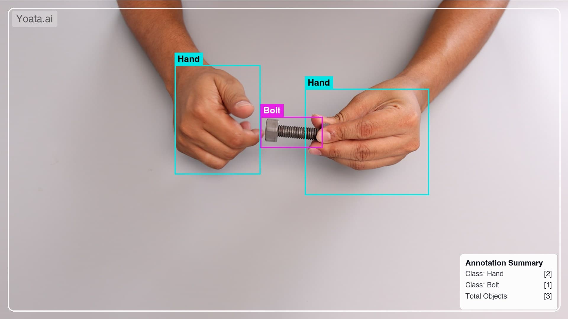 Bolt & Nut Assembly — annotated sample frame